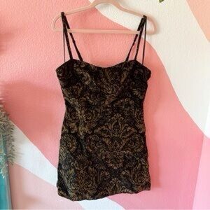 Urban outfitters floral velvet mini dress